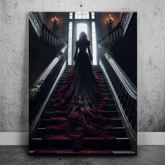 Crimson Cascade Posters, Prints, & Visual Artwork TheGoatWallArt PORTRAIT 18x24 0.75" STANDARD