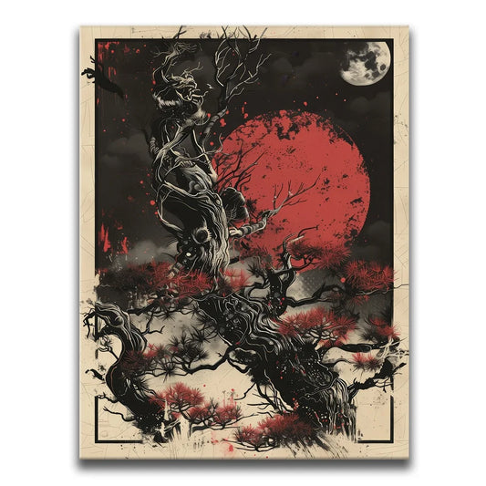 Crimson Eclipse Posters, Prints, & Visual Artwork TheGoatWallArt PORTRAIT 18x24 0.75" STANDARD