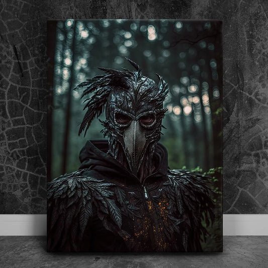 Crow Warrior I Posters, Prints, & Visual Artwork TheGoatWallArt PORTRAIT 18x24 0.75" STANDARD