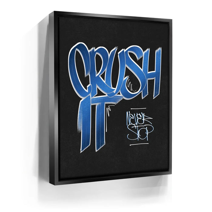 Featured image 6 for Crush It - Blue - Calligraphy