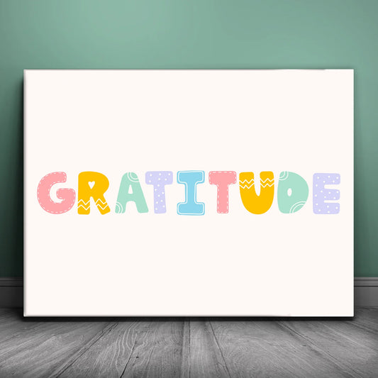 Cute Gratitude - Light Posters, Prints, & Visual Artwork TheGoatWallArt LANDSCAPE 24x18 0.75" STANDARD