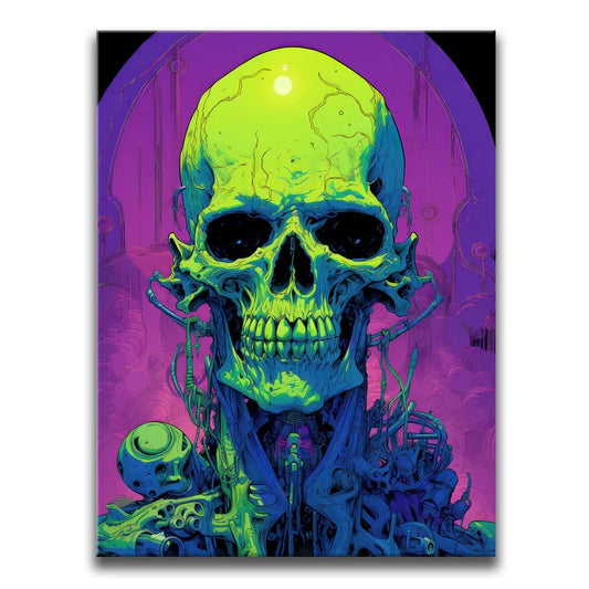 Cyber Skull Posters, Prints, & Visual Artwork TheGoatWallArt PORTRAIT 18x24 0.75" STANDARD