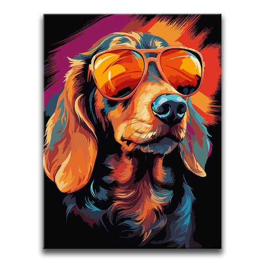 Dachshund Chillin' Posters, Prints, & Visual Artwork TheGoatWallArt PORTRAIT 18x24 0.75" STANDARD