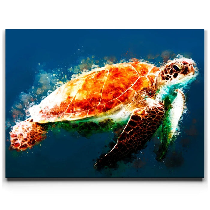 Featured image 1 for Deep Blue Sea Turtle - Watercolor