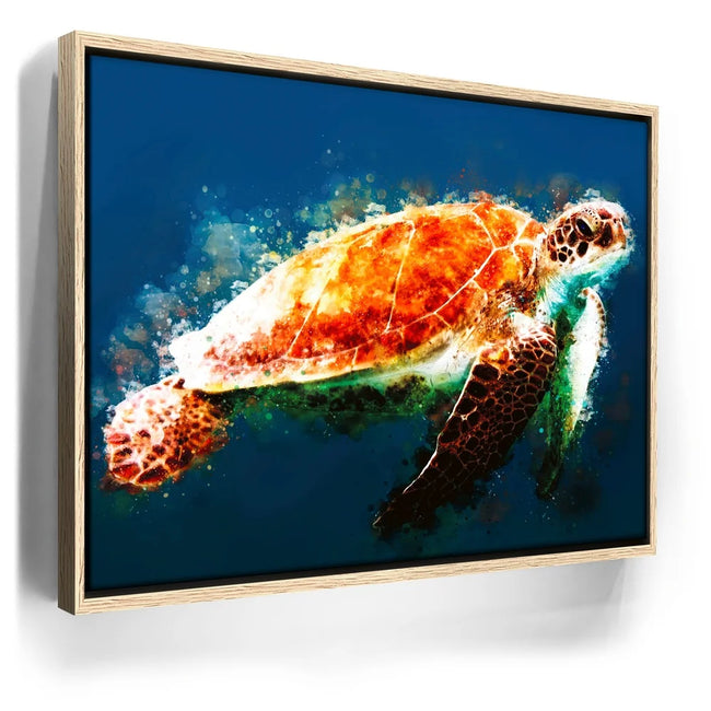 Featured image 9 for Deep Blue Sea Turtle - Watercolor