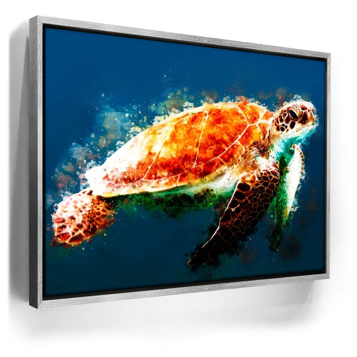 Featured image 9 for Deep Blue Sea Turtle - Watercolor