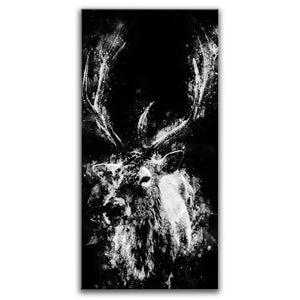 Deer - Watercolor - Black and White