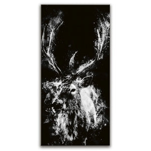 Deer - Watercolor - Black and White