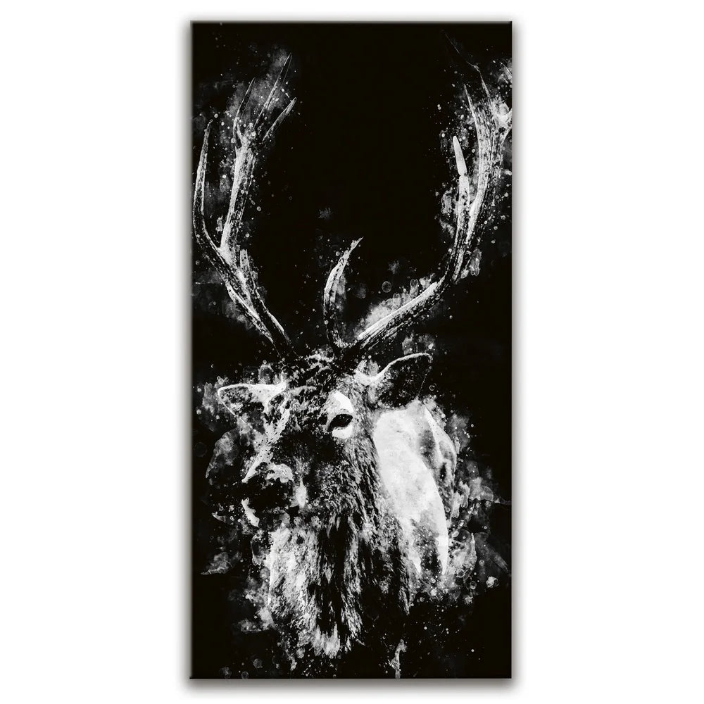 Featured image 1 for Deer - Watercolor - Black and White