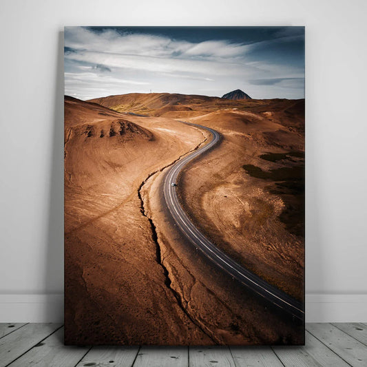Desert Road - Iceland Posters, Prints, & Visual Artwork TheGoatWallArt