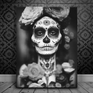 Dia De Los Muertos - Black and White II