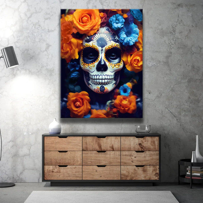 Featured image 2 for Dia De Los Muertos - Orange & Blue Flowers