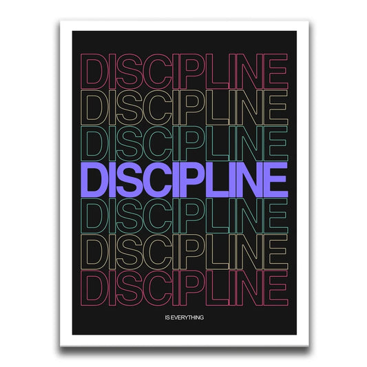 Discipline Is Everything - Retro Posters, Prints, & Visual Artwork TheGoatWallArt PORTRAIT 18x24 0.75" STANDARD
