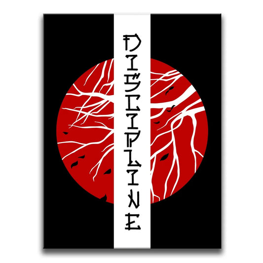 Discipline Sakura Tree - White Posters, Prints, & Visual Artwork TheGoatWallArt PORTRAIT 18x24 0.75" STANDARD
