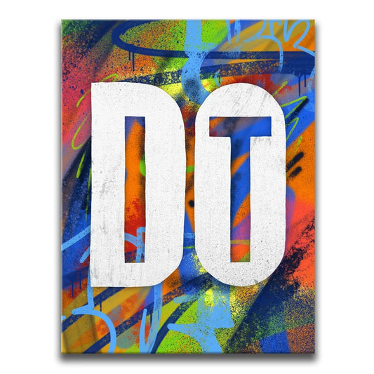 Do It - Colorful - White Text Posters, Prints, & Visual Artwork TheGoatWallArt PORTRAIT 18x24 0.75" STANDARD