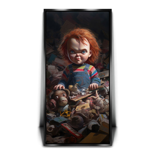 Doll of Dread Posters, Prints, & Visual Artwork TheGoatWallArt PORTRAIT - TALL 15x30 1.70" BLACK FRAME