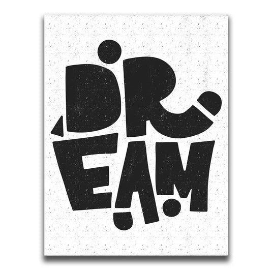 Dream - Black and White I Posters, Prints, & Visual Artwork TheGoatWallArt PORTRAIT 18x24 0.75" STANDARD