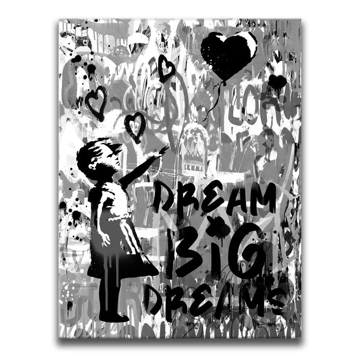 Featured image 1 for Dream Big Dreams - Banksy Warhol Mashup - Black & White
