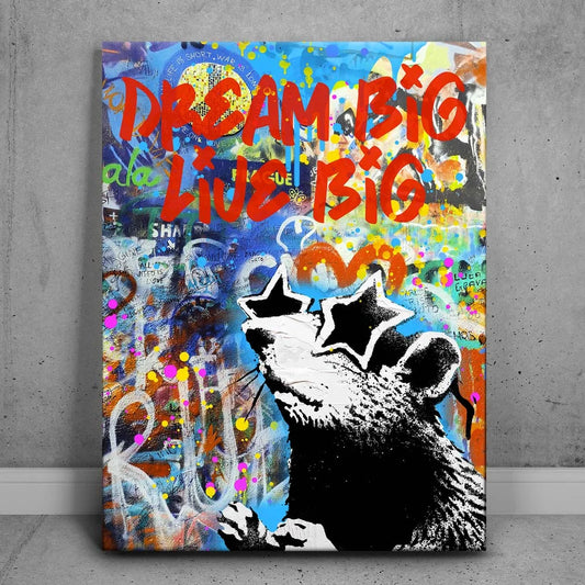 Dream Big Live Big Posters, Prints, & Visual Artwork TheGoatWallArt PORTRAIT 18x24 0.75" STANDARD