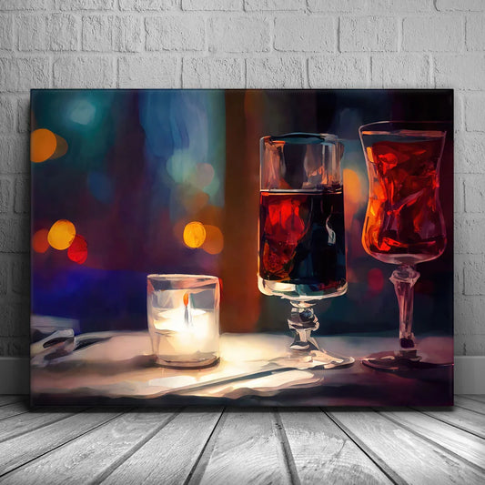 Drinks For Two Posters, Prints, & Visual Artwork TheGoatWallArt LANDSCAPE 24x18 0.75" STANDARD
