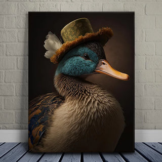 Duck with Feather Hat I