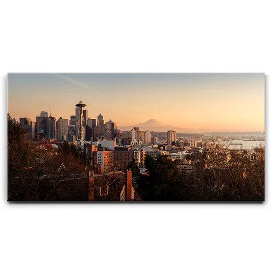 Emerald City - Seattle, WA Posters, Prints, & Visual Artwork TheGoatWallArt LANDSCAPE - WIDE 30x15 0.75" STANDARD