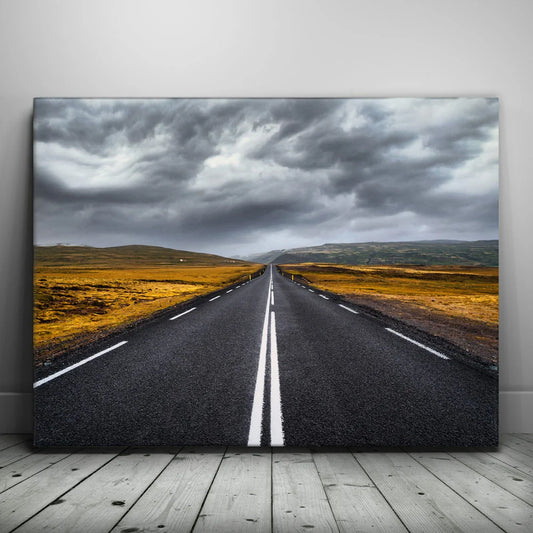 Endless Road Liberty - Iceland Posters, Prints, & Visual Artwork TheGoatWallArt LANDSCAPE 24x18 0.75" STANDARD