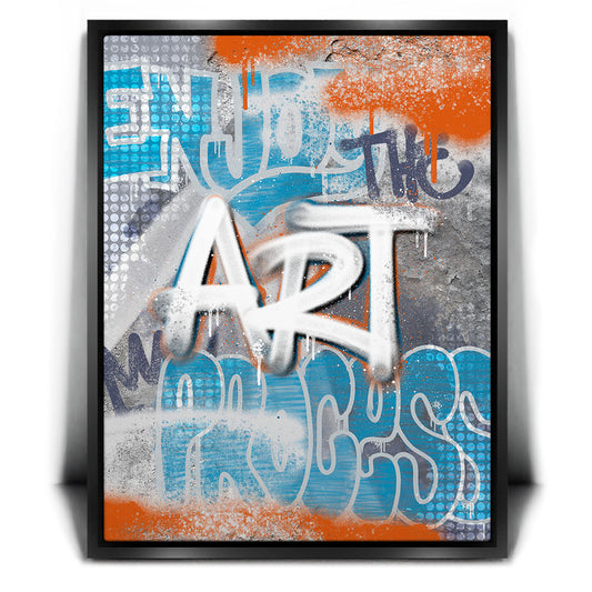 Enjoy The Process - Graffiti Posters, Prints, & Visual Artwork TheGoatWallArt PORTRAIT 18x24 1.70" BLACK FRAME