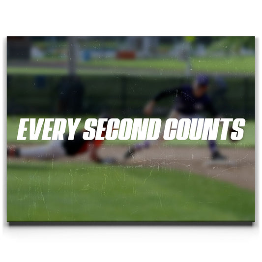 Every Second Counts - Baseball Posters, Prints, & Visual Artwork TheGoatWallArt LANDSCAPE 24x18 0.75" STANDARD