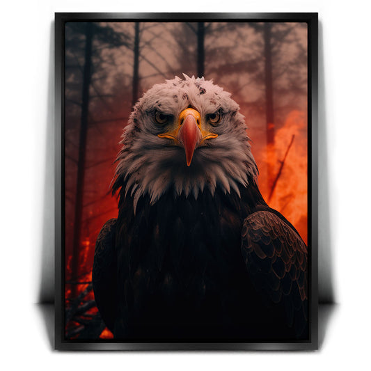Everything Burns - Eagle Posters, Prints, & Visual Artwork TheGoatWallArt PORTRAIT 18x24 1.70" BLACK FRAME