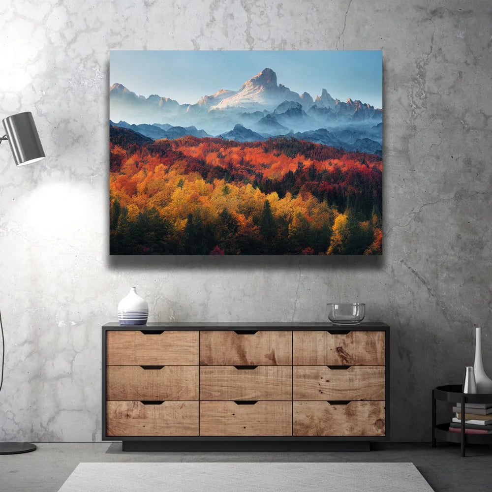 絵画 Mountain Landscape Original Everest Painting: 3D Impasto Acrylic Mountain Landscape