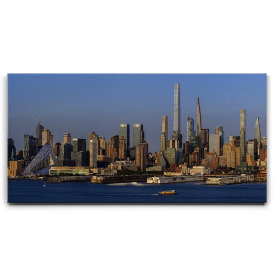 Famous Midtown Manhattan Skyline View At Sunset - 1 Of 3 Posters, Prints, & Visual Artwork TheGoatWallArt LANDSCAPE - WIDE 30x15 0.75" STANDARD