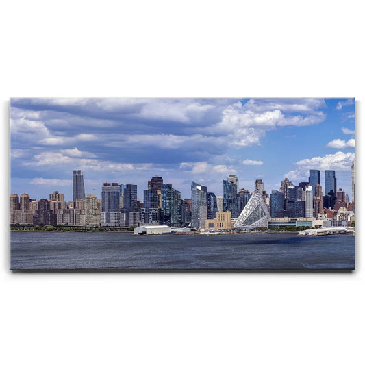Famous Midtown Manhattan Skyline View In Daylight - 1 Of 3 Posters, Prints, & Visual Artwork TheGoatWallArt LANDSCAPE - WIDE 30x15 0.75" STANDARD