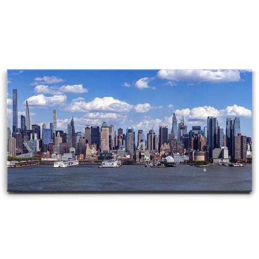 Famous Midtown Manhattan Skyline View In Daylight - 2 Of 3 Posters, Prints, & Visual Artwork TheGoatWallArt LANDSCAPE - WIDE 30x15 0.75" STANDARD