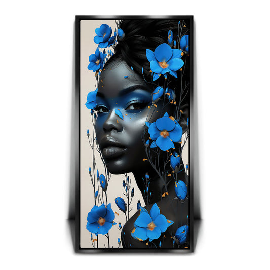 Feminine Deep Blue Posters, Prints, & Visual Artwork TheGoatWallArt
