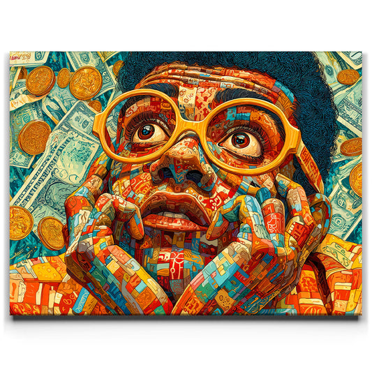 Financial Anxiety Disorder Posters, Prints, & Visual Artwork TheGoatWallArt LANDSCAPE 24x18 0.75" STANDARD