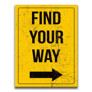 Find Your Way Sign - Yellow
