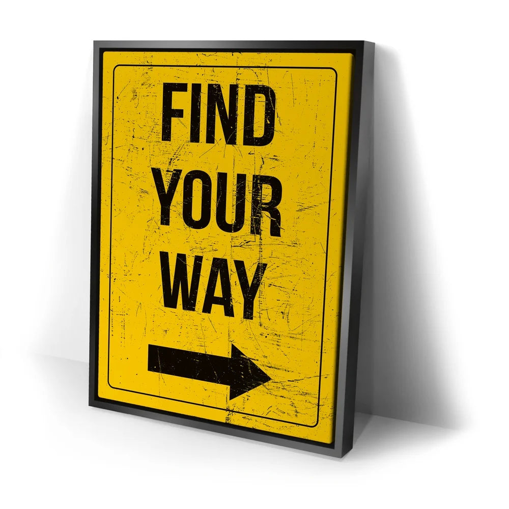 Featured image 2 for Find Your Way Sign - Yellow