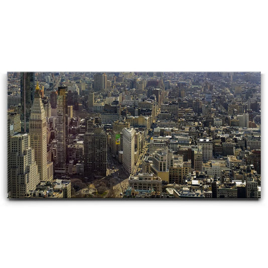 Flat Iron District As Seen From The Top Of Empire State Building Posters, Prints, & Visual Artwork TheGoatWallArt LANDSCAPE - WIDE 30x15 0.75" STANDARD