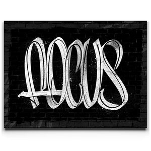 Focus - Calligraphy - Black and White