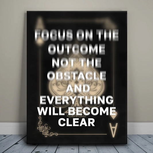 Focus On The Outcome Posters, Prints, & Visual Artwork TheGoatWallArt PORTRAIT 18x24 0.75" STANDARD