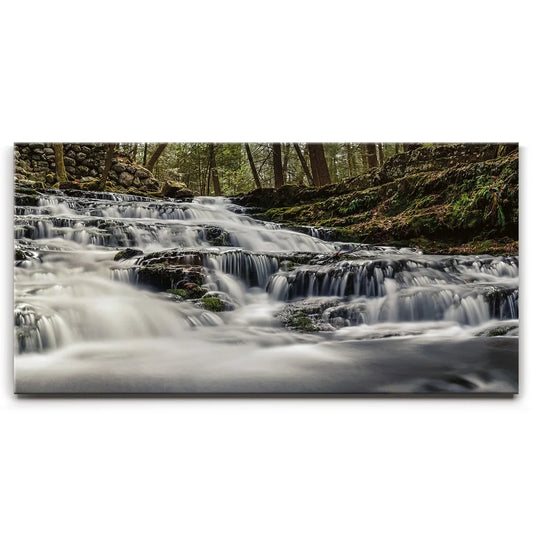 Forest Veil Falls Posters, Prints, & Visual Artwork TheGoatWallArt LANDSCAPE - WIDE 30x15 0.75" STANDARD