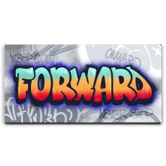 Forward - Graffiti Posters, Prints, & Visual Artwork TheGoatWallArt LANDSCAPE - WIDE 30x15 0.75" STANDARD