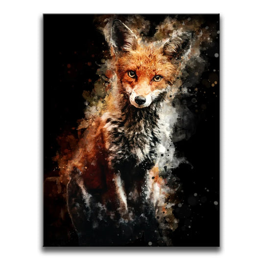 Fox - Watercolor Posters, Prints, & Visual Artwork TheGoatWallArt PORTRAIT 18x24 0.75" STANDARD