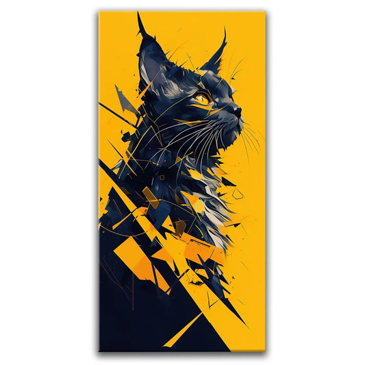 Fragmented Feline Posters, Prints, & Visual Artwork TheGoatWallArt PORTRAIT - TALL 15x30 0.75" STANDARD