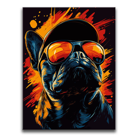 Frenchie Chillin' Posters, Prints, & Visual Artwork TheGoatWallArt PORTRAIT 18x24 0.75" STANDARD