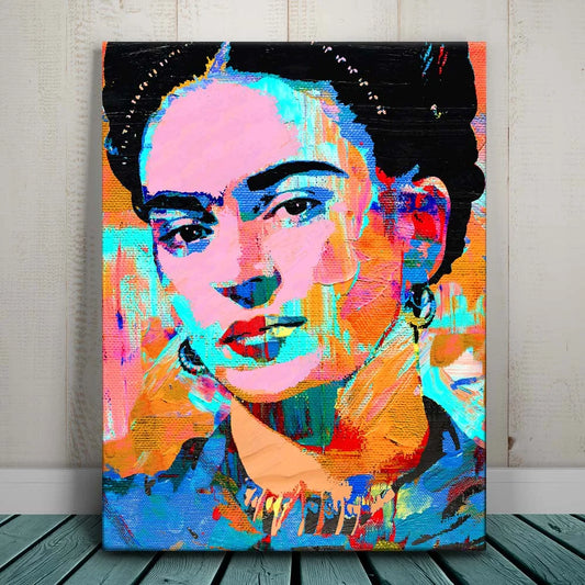 Frida Kahlo - Andy Warhol Style Posters, Prints, & Visual Artwork TheGoatWallArt PORTRAIT 18x24 0.75" STANDARD