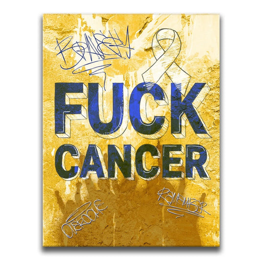 F*CK Cancer - Sketch II Posters, Prints, & Visual Artwork TheGoatWallArt PORTRAIT 18x24 0.75" STANDARD