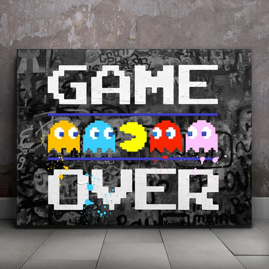 Game Over Posters, Prints, & Visual Artwork TheGoatWallArt LANDSCAPE 24x18 0.75" STANDARD