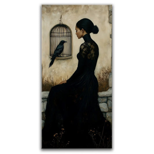 Gaze Of The Nightbird Posters, Prints, & Visual Artwork TheGoatWallArt PORTRAIT - TALL 15x30 0.75" STANDARD